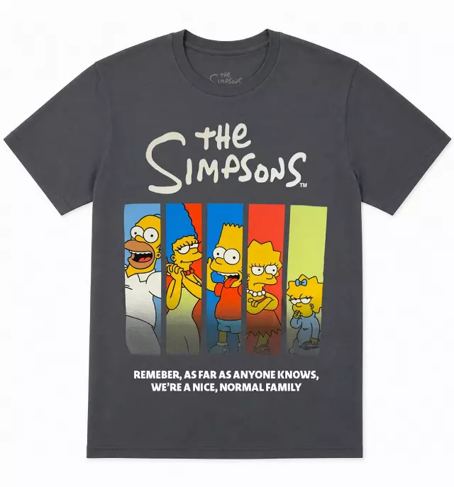 THE SIMPSONS FAMILY T-SHIRT SLATE