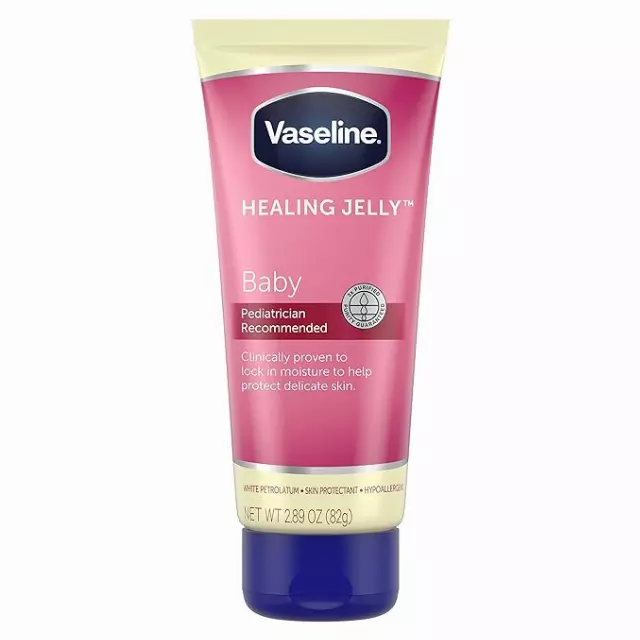 Vaseline Healing Jelly Petroleum Jelly For Diaper Rash Moisturizer For Baby Hypoallergenic Skin Protectant 2.89 oz