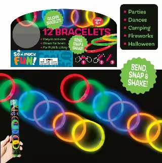 Glow in The Dark Bracelet Tube - 12 Pieces Per Pack 24034