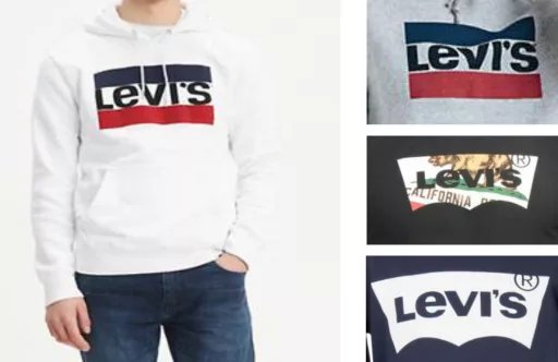 Levi's wholesale men's printed hood sweatshirts 24pcs.