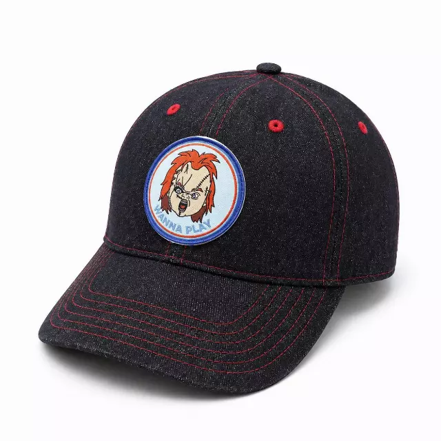 CHUCKY WANNA PLAY STRAPBACK HAT DENIM