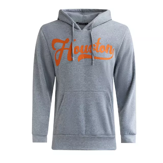 Men’s Pullover Fleece Hoodie with Drawcords and Kangaroo Pockets – Houston - Style #MFJ172-5 -$8.50/Unit - 24 PCS/CS - PLEASE SEE DESCRIPTION (Copy) — Light Grey