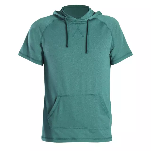 Men's Short Sleeve Pullover Hoodie Tee with Kangaroo Pockets- Style #MS017 - $11.50/ Unit MINIMUM 1224PCS - PLEASE SEE DESCRIPTION - S-2XL — Green
