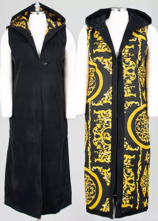 9028- Reversible Suede Luxe Hooded Vest Duster - pcs PRE-PACK) (ON SALE - $15 Each) — One Size / Print-455A