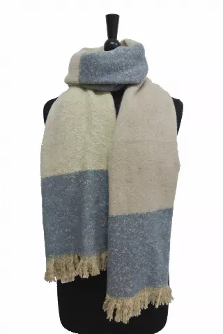 BF155 Colorblock Winter Scarf — Blue