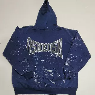 Vintage Russell Oshkosh Hoodie Sweatshirt Made in USA