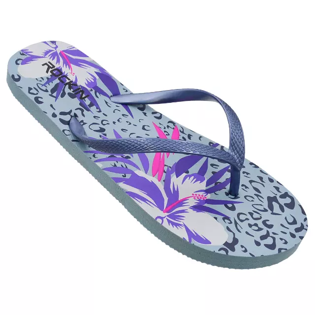 Women's Hibiscus Rain Flip Flops