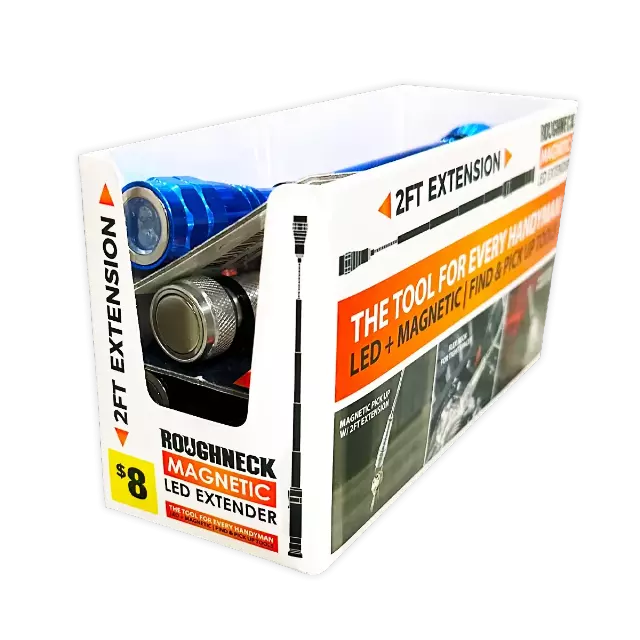 LED Flashlight Extender Tool with Magnetic Stand - 4 Pieces Per Retail Ready Display 41680