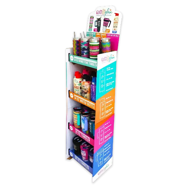 Insulated Drinkware Assortment Floor Display - 24 Pieces Per Retail Ready Display Kit 88486