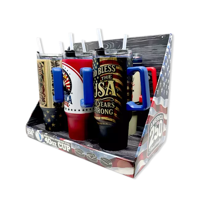 Patriotic USA 250 40oz Printed Cup - 6 Pieces Per Retail Ready Display 26541