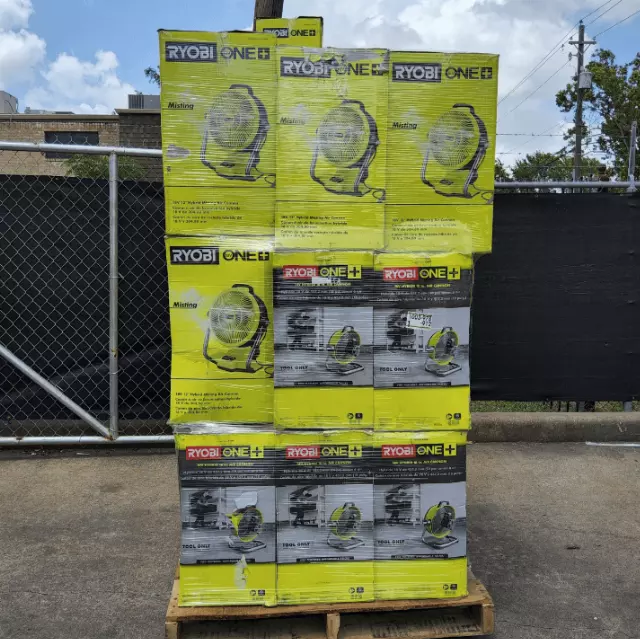 Ryobi fans lot · Grade A shelf pulls & tested returns