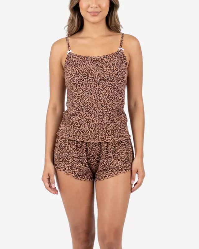 Jen Cami Pajama Set — Leopard / XL