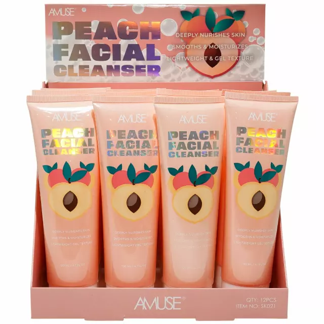 Amuse Peach Facial Cleanser - Wholesale Display 12 Units (SK021)