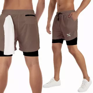 Men's Essential Lightweight Liner Running Shorts — Espresso / 3XL