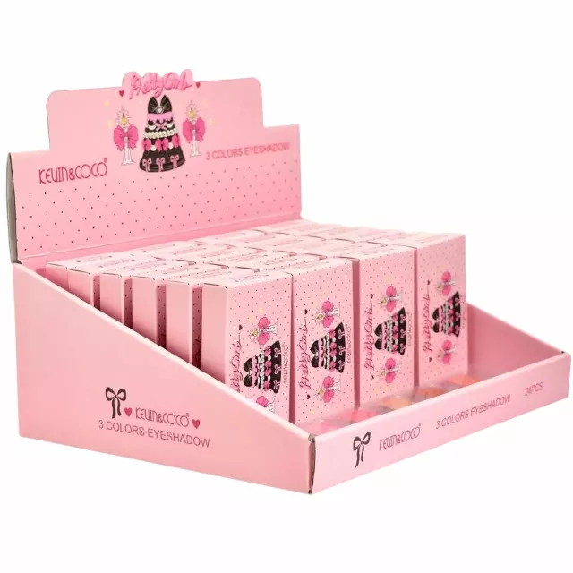 Kevin & Coco Bell 3 Color Eyeshadow - Wholesale Display 24 Units (KC1163)