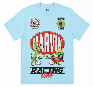 LOONEY TUNES MARVIN RACING CLUB T-SHIRT BLUE