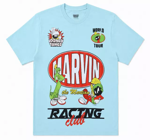 LOONEY TUNES MARVIN RACING CLUB T-SHIRT BLUE