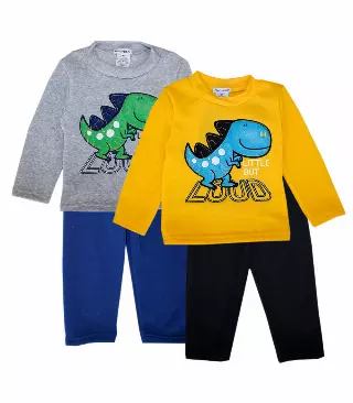 TEDDY BOOM T-Rex Dino Screen Crew Neck Fleece Jogset-8267301