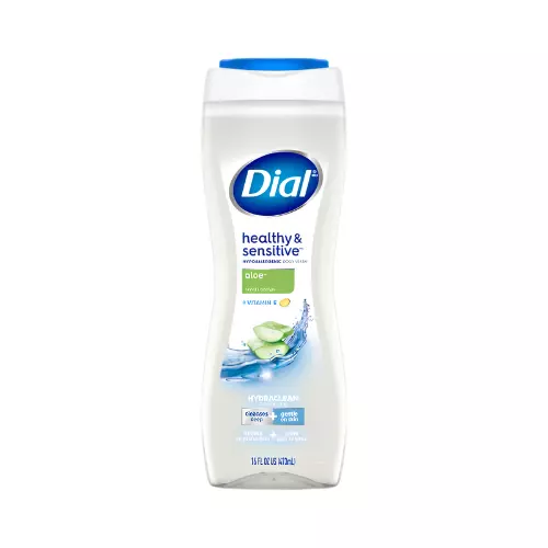 DIAL BODY WASH HEALTHY & SENSITIVE ALOE 16 OZ CASE PK 6