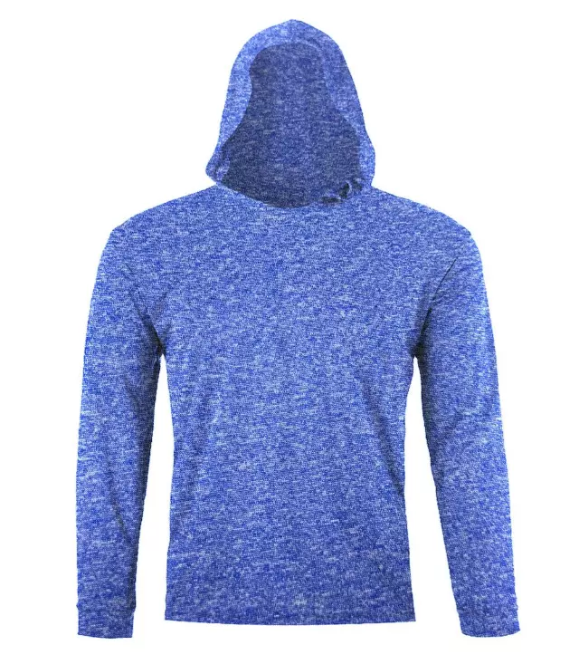 Performance Long Sleeve with Hoodie - Heather Royal - 7638509