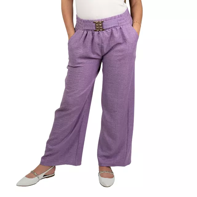 ChicaLuv - Women's High-Waisted Wide-Leg Lounge Pants – Versatile Casual & Work Trousers with Pockets