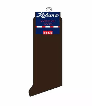 Knee High Socks Brown - Size: 6-8 1/2 - 90414