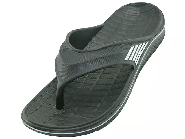 S2961L - Women's Outdoor Light Weight Thong Sandals — Black (S2961L-BB) / 6-11 Assorted