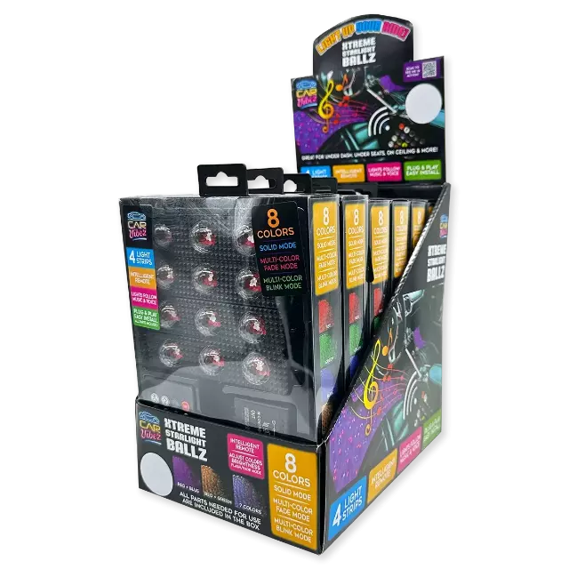 Mood Light Xtreme Starlight Ballz with Remote - 6 Pieces Per Retail Ready Display 24114