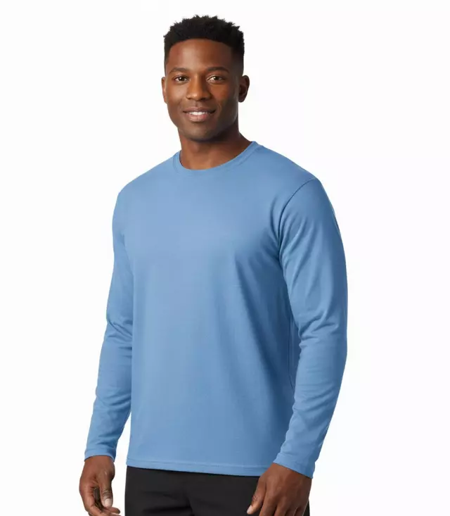 Adult Performance L/S Top Crew Neck Light Blue - 7692109