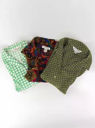 Vintage & Modern Women's Silk Blouse Mix of 10