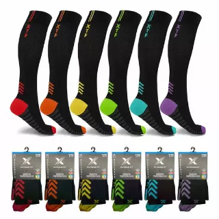 ENERGY GRADUATED COMPRESSION SOCKS - 6 ASST COLORS — Large/XL