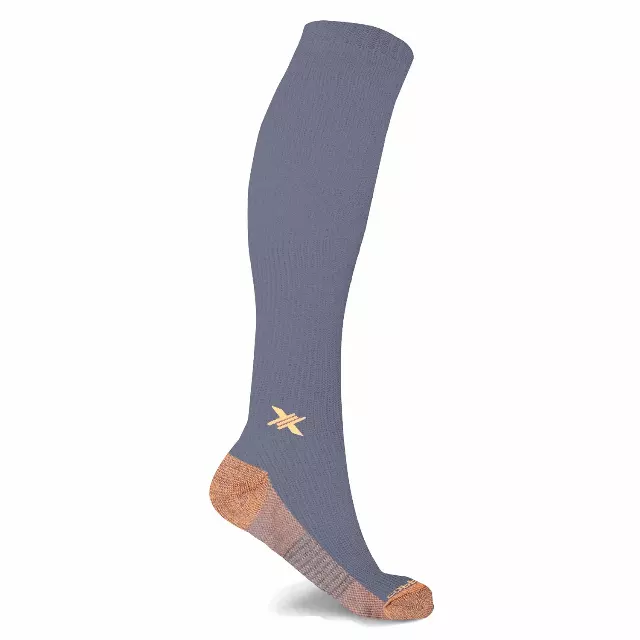 Copper Infused High Performance Compression Socks (1-Pair) — Gray / Large/XL