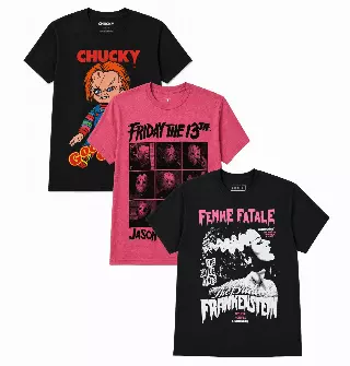 ASSORTED HORROR MOVIES T-SHIRTS MULTI