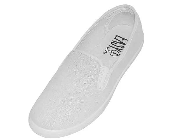 S316L - Women's "Easy USA" Slip on Twin Gore Cotton Upper Shoes — White (S316L-W) / 5-10 Assorted