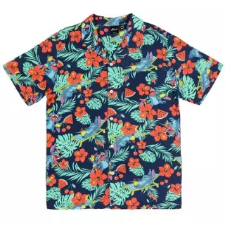 DISNEY LILO & STITCH BUTTON-DOWN SHIRT NAVY