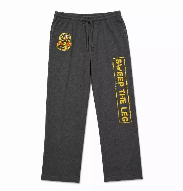 COBRA KAI SWEEP THE LEG LOUNGE PANTS HTR CHARCOAL