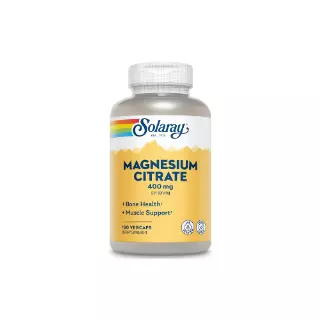 Solaray Magnesium Citrate 400mg, 180 VegCaps, 60 Servings