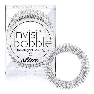 invisibobble SLIM Traceless Spiral Hair Ties, Chrome Sweet Chrome – Strong Elastic Grip Coil Hair Accessories Women – No Kink, Non Soaking – Gentle for Girls Teens and Thick Hair, 3 Count (Pack of 1)