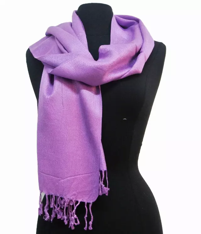1084 Solid Color Metallic Pashmina — Purple