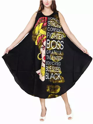 PNA-7009 - Women's Lightweight Sleeveless Umbrella Dress With Scarf - (6-PCS PRE-PACK) ($8 Each)