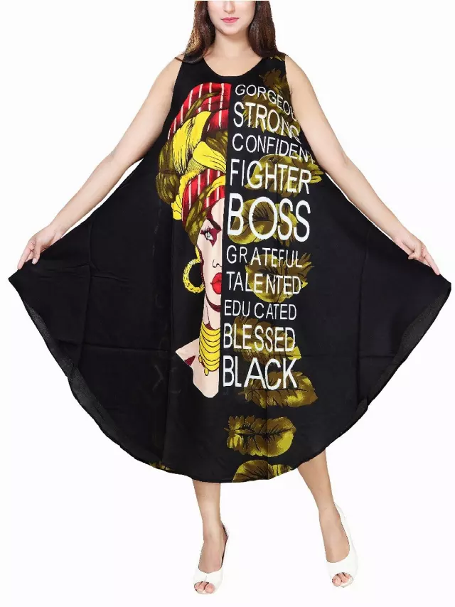 PNA-7009 - Women's Lightweight Sleeveless Umbrella Dress With Scarf - (6-PCS PRE-PACK) ($8 Each)