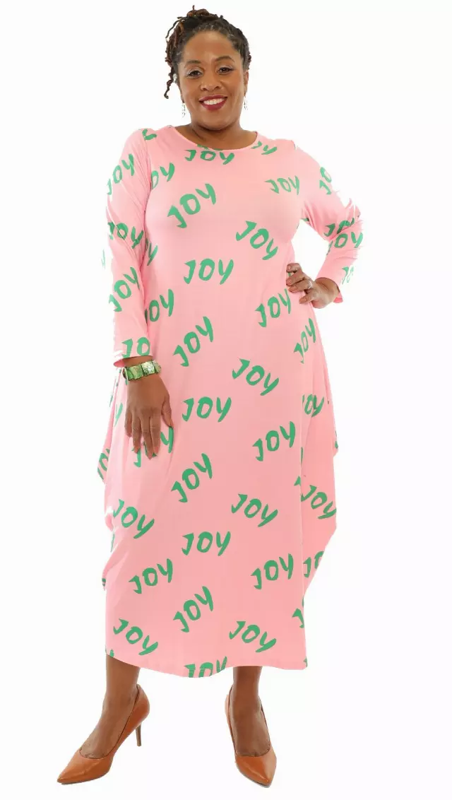 22108LS ON SALE!! Pink Green JOY Knit Maxi Dress- One Size (3-PCS Per Pack) ($12.00 Each)