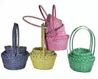 MS1750-3CW – S/3 6″7″-8″ Color Wash With Fancy Rim w/liners-“sets”-Min 4 Asst. sets-Case pk. 12 sets