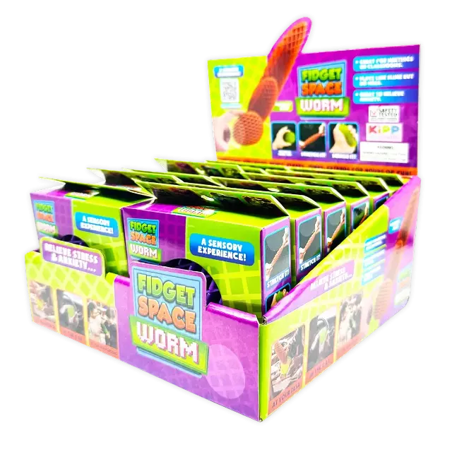 Fidget Space Worm Toy - 12 Pieces Per Retail Ready Display 25246