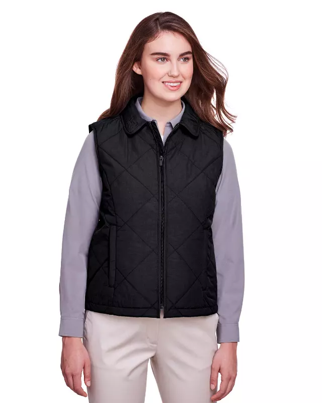 #752-UC709W UltraClub Ladies’ Dawson Quilted Hacking Vest – $1.90 each (24 Pieces)