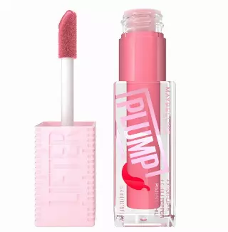 MAYBELLINE Lifter Gloss Lifter Plump, Plumping Lip Gloss with Chili Pepper and 5% Maxi-Lip, Blush Blaze, Sheer Pale Pink, 1 Count