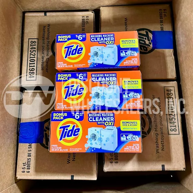 Tide Washing Machine Cleaner Tablets lot · 90 pcs · 6 single packs