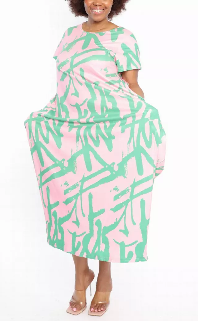 CHH21040 ON SALE!! Print Knit Maxi Dress- One Size (3-PCS PRE-PACK- 4 Colors Available) ($15.00 Each) — 3-Pcs PRE-PACK / BLACK/WHITE