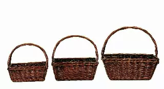 MS1757 – S/3 10”-12”-14” Rectangular honey basket w/Liner-“sets” – min 2 set -Case pk – 8 sets
