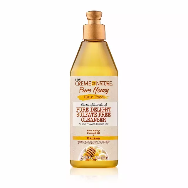 WHOLESALE CREME OF NATURE PURE HONEY HAIR FOOD STRENGTHENING PURE DELIGHT SULFATE-FREE CLEANSER 12 OZ - 48 PIECE LOT